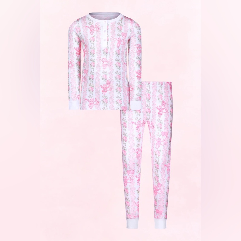 NWT LoveShackFancy x Roller Rabbit Heirloom Monkey Long Sleeve Pajamas
